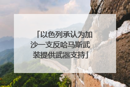 以色列承认为加沙一支反哈马斯武装提供武器支持