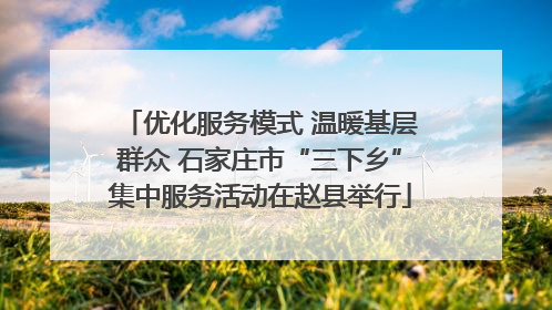优化服务模式 温暖基层群众 石家庄市“三下乡”集中服务活动在赵县举行