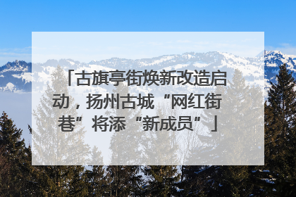 古旗亭街焕新改造启动，扬州古城“网红街巷”将添“新成员”