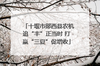 十堰市郧西县农机追“丰”正当时 打赢“三夏”促增收