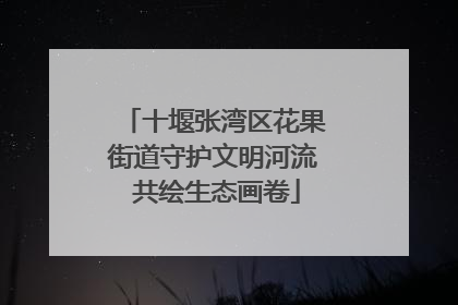 十堰张湾区花果街道守护文明河流 共绘生态画卷