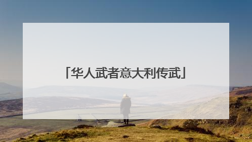 华人武者意大利传武