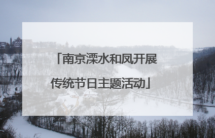 南京溧水和凤开展传统节日主题活动