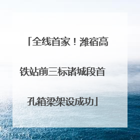 全线首家！潍宿高铁站前三标诸城段首孔箱梁架设成功