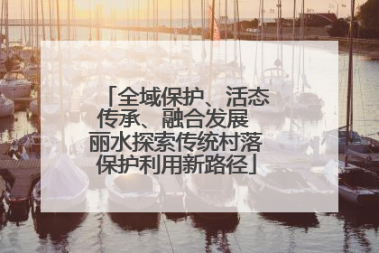 全域保护、活态传承、融合发展 丽水探索传统村落保护利用新路径