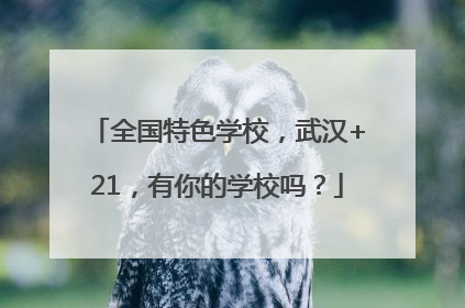 全国特色学校，武汉+21，有你的学校吗？