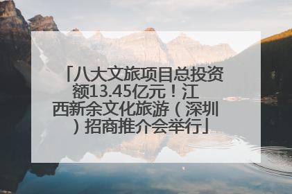 八大文旅项目总投资额13.45亿元！江西新余文化旅游（深圳）招商推介会举行