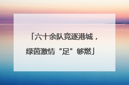 六十余队竞逐港城，绿茵激情“足”够燃
