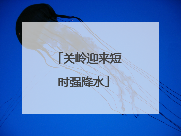 关岭迎来短时强降水