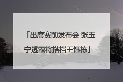 出席赛前发布会 张玉宁透露将搭档王钰栋