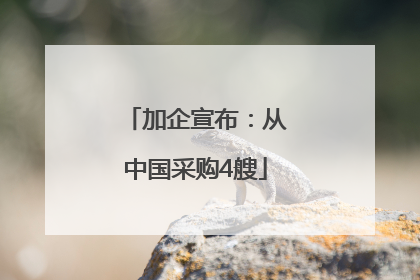加企宣布：从中国采购4艘