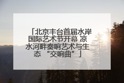 北京丰台首届水岸国际艺术节开幕 凉水河畔奏响艺术与生态 “交响曲”
