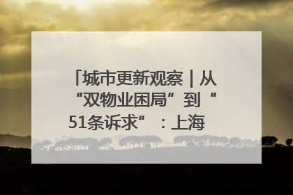 城市更新观察｜从“双物业困局”到“51条诉求”：上海市中心的老旧社区改造如何破题过关？