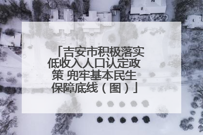 吉安市积极落实低收入人口认定政策 兜牢基本民生保障底线（图）