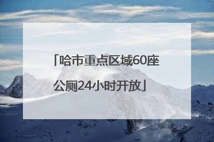 哈市重点区域60座公厕24小时开放