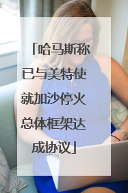 哈马斯称已与美特使就加沙停火总体框架达成协议