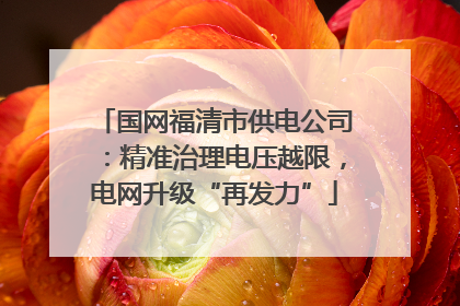 国网福清市供电公司：精准治理电压越限，电网升级“再发力”