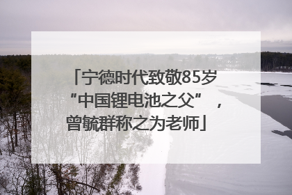 宁德时代致敬85岁“中国锂电池之父”，曾毓群称之为老师