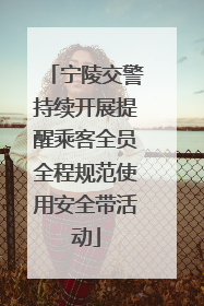 宁陵交警持续开展提醒乘客全员全程规范使用安全带活动