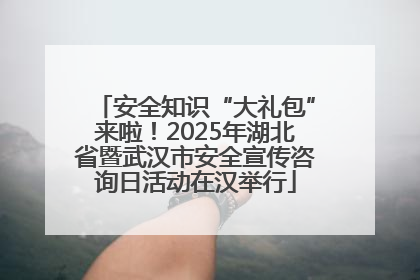 安全知识“大礼包”来啦！2025年湖北省暨武汉市安全宣传咨询日活动在汉举行