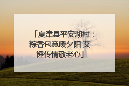 夏津县平安湖村：粽香包意暖夕阳 艾锤传情敬老心