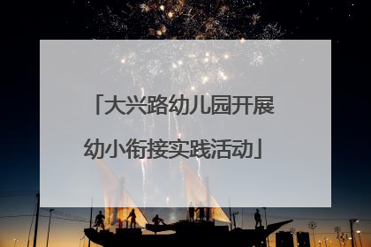 大兴路幼儿园开展幼小衔接实践活动