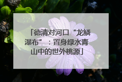 德清对河口“龙鳞瀑布”：置身绿水青山中的世外桃源