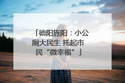 德阳旌阳：小公厕大民生 托起市民“微幸福”