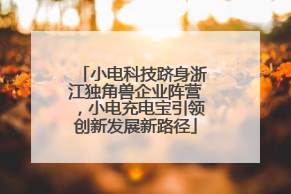 小电科技跻身浙江独角兽企业阵营，小电充电宝引领创新发展新路径
