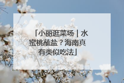 小丽逛菜场｜水蜜桃蘸盐？海南真有类似吃法