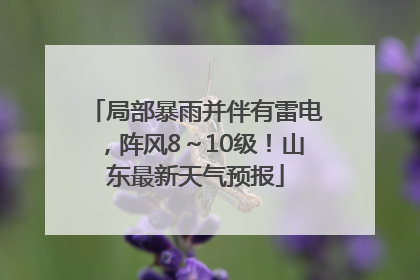 局部暴雨并伴有雷电，阵风8～10级！山东最新天气预报