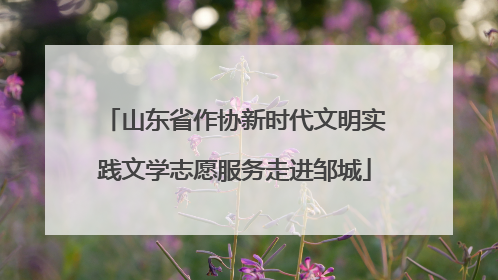山东省作协新时代文明实践文学志愿服务走进邹城