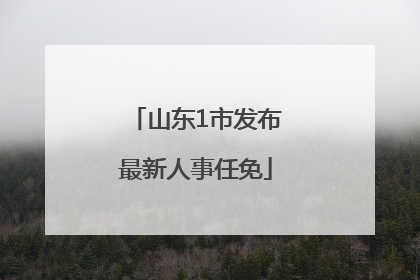 山东1市发布最新人事任免