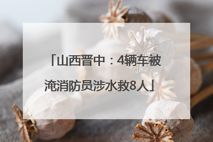 山西晋中：4辆车被淹消防员涉水救8人