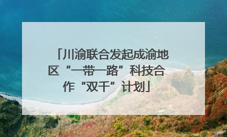 川渝联合发起成渝地区“一带一路”科技合作“双千”计划