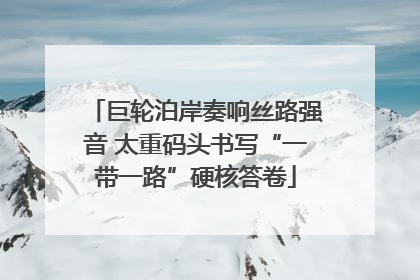 巨轮泊岸奏响丝路强音 太重码头书写“一带一路”硬核答卷