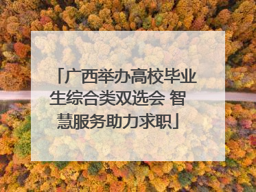 广西举办高校毕业生综合类双选会 智慧服务助力求职