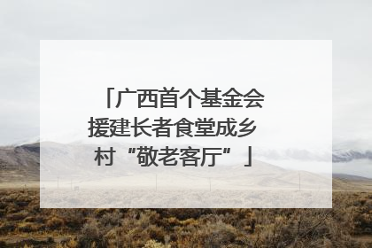 广西首个基金会援建长者食堂成乡村“敬老客厅”