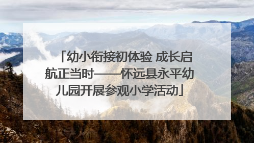 幼小衔接初体验 成长启航正当时——怀远县永平幼儿园开展参观小学活动