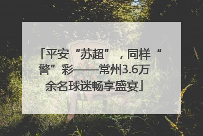平安“苏超”，同样“警”彩——常州3.6万余名球迷畅享盛宴