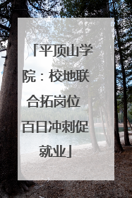 平顶山学院：校地联合拓岗位 百日冲刺促就业