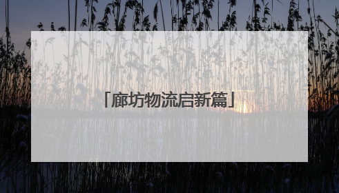 廊坊物流启新篇