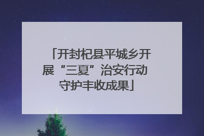 开封杞县平城乡开展“三夏”治安行动 守护丰收成果