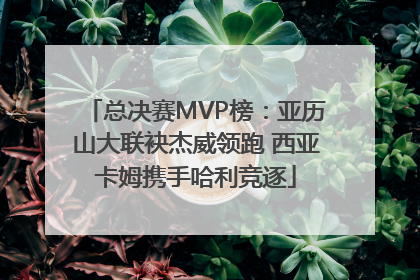 总决赛MVP榜：亚历山大联袂杰威领跑 西亚卡姆携手哈利竞逐