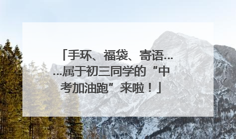 手环、福袋、寄语……属于初三同学的“中考加油跑”来啦！