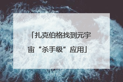 扎克伯格找到元宇宙“杀手级”应用