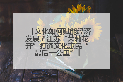 文化如何赋能经济发展？江苏“茉莉花开”打通文化惠民“最后一公里”