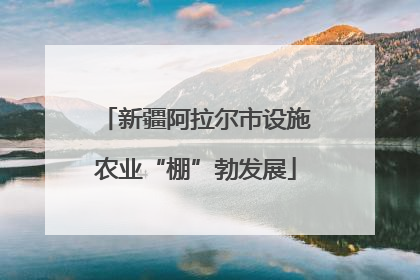 新疆阿拉尔市设施农业“棚”勃发展