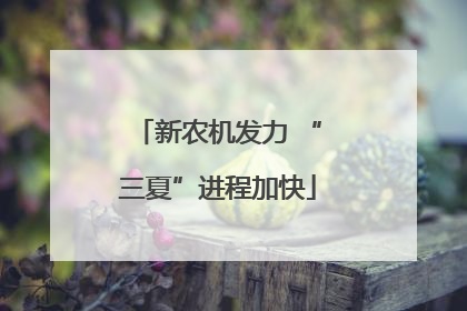 新农机发力 “三夏”进程加快