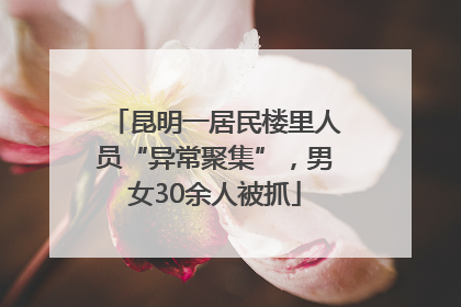 昆明一居民楼里人员“异常聚集”，男女30余人被抓